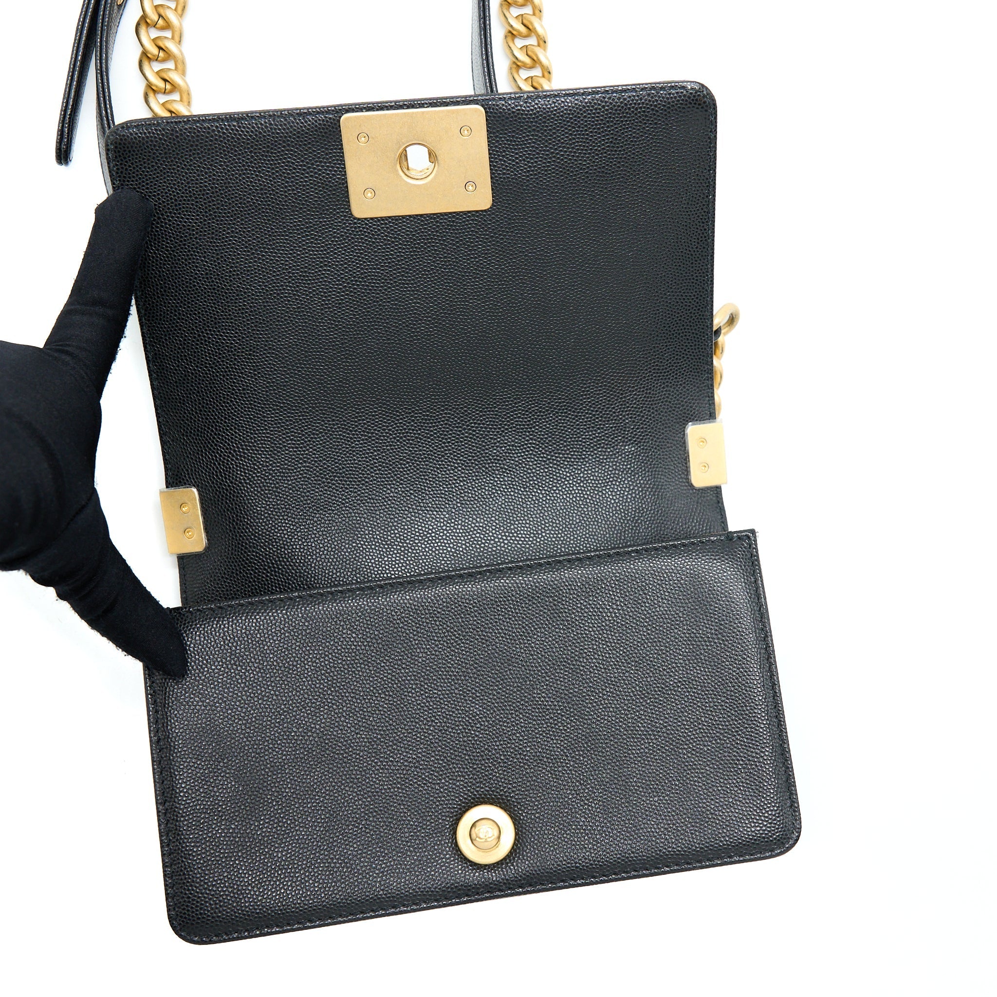 Chanel Small Boy Bag Caviar Black