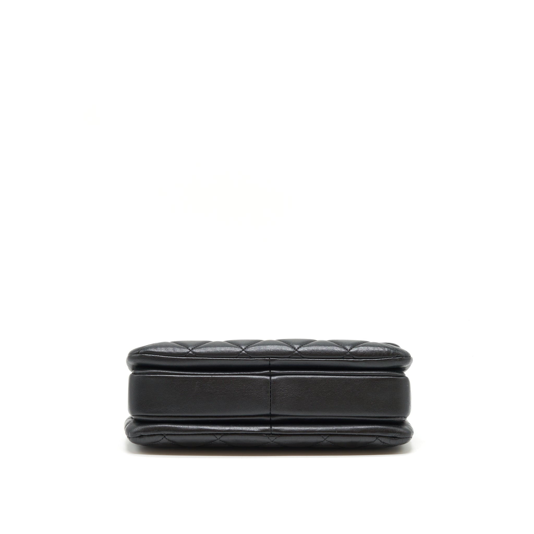 Chanel Small Trendy CC Flap Bag With Top Handle Lambskin Black L