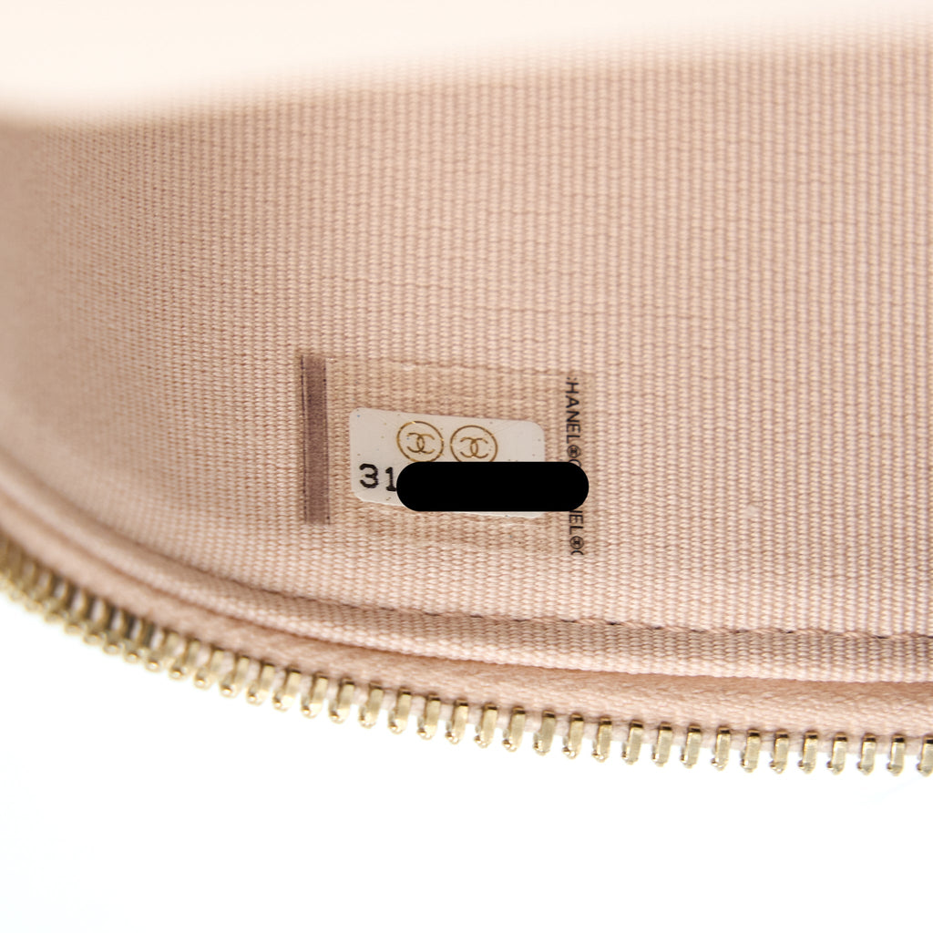 Chanel Long Vanity With Chain Caviar Beige L