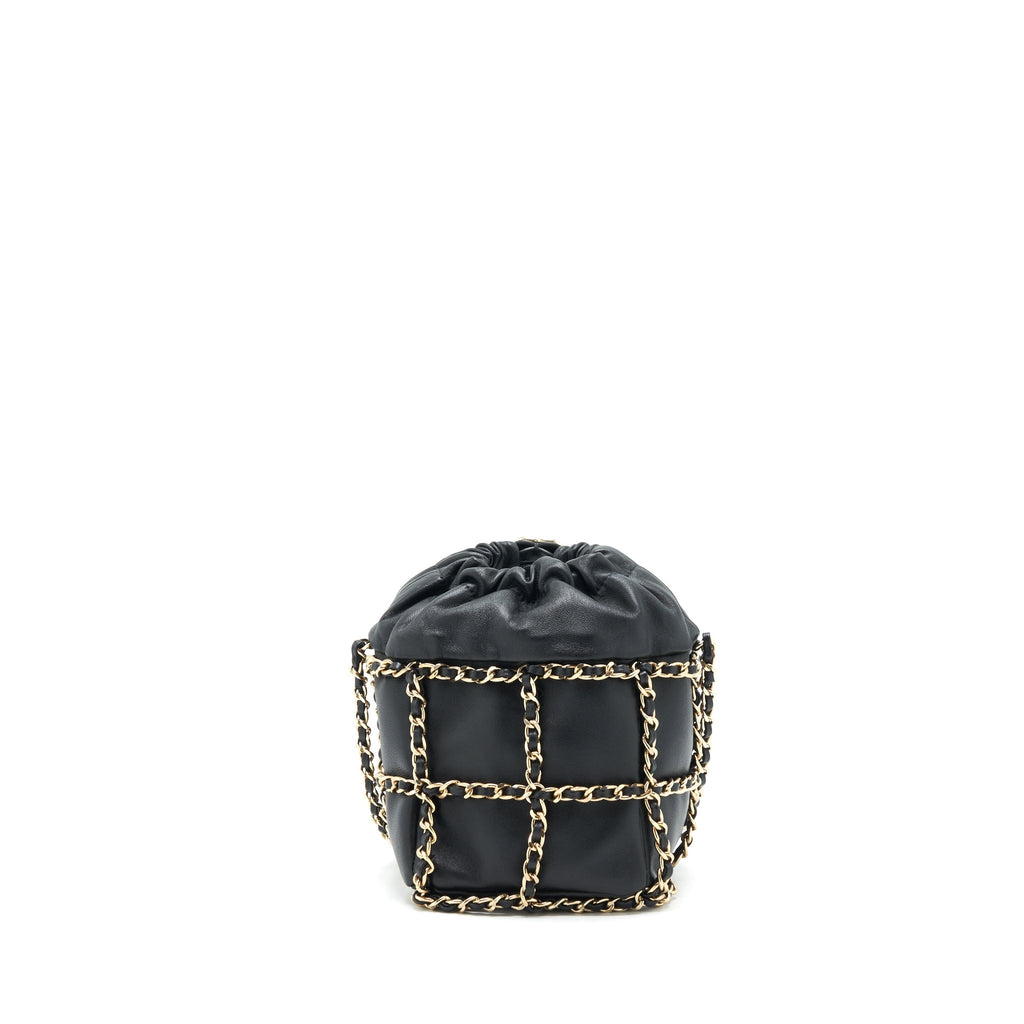 Chanel 21C Bucket Chains Lambskin Black L