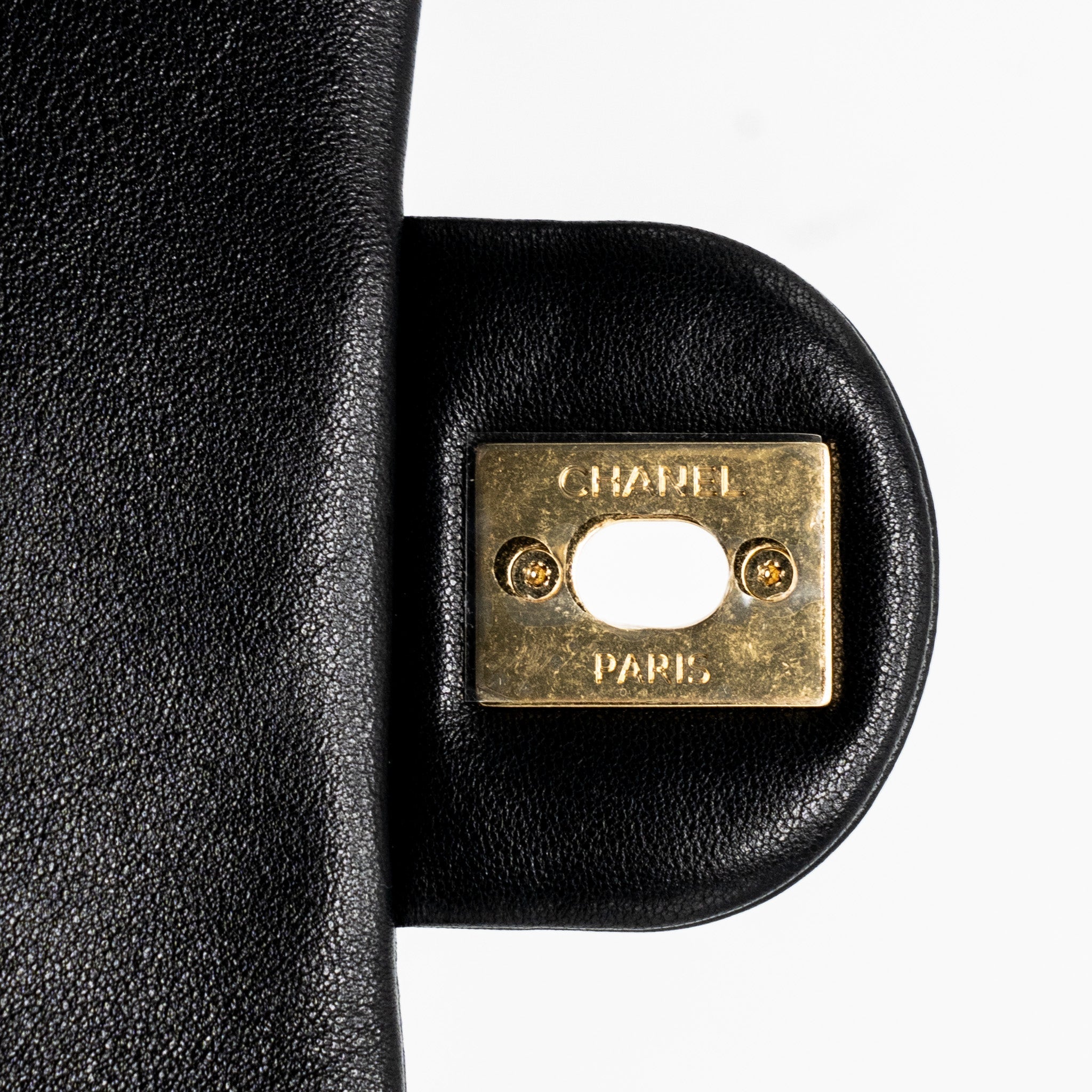 Chanel Round Handle Mini Square Crossbody Bag Lambskin Brushed (Microchip)