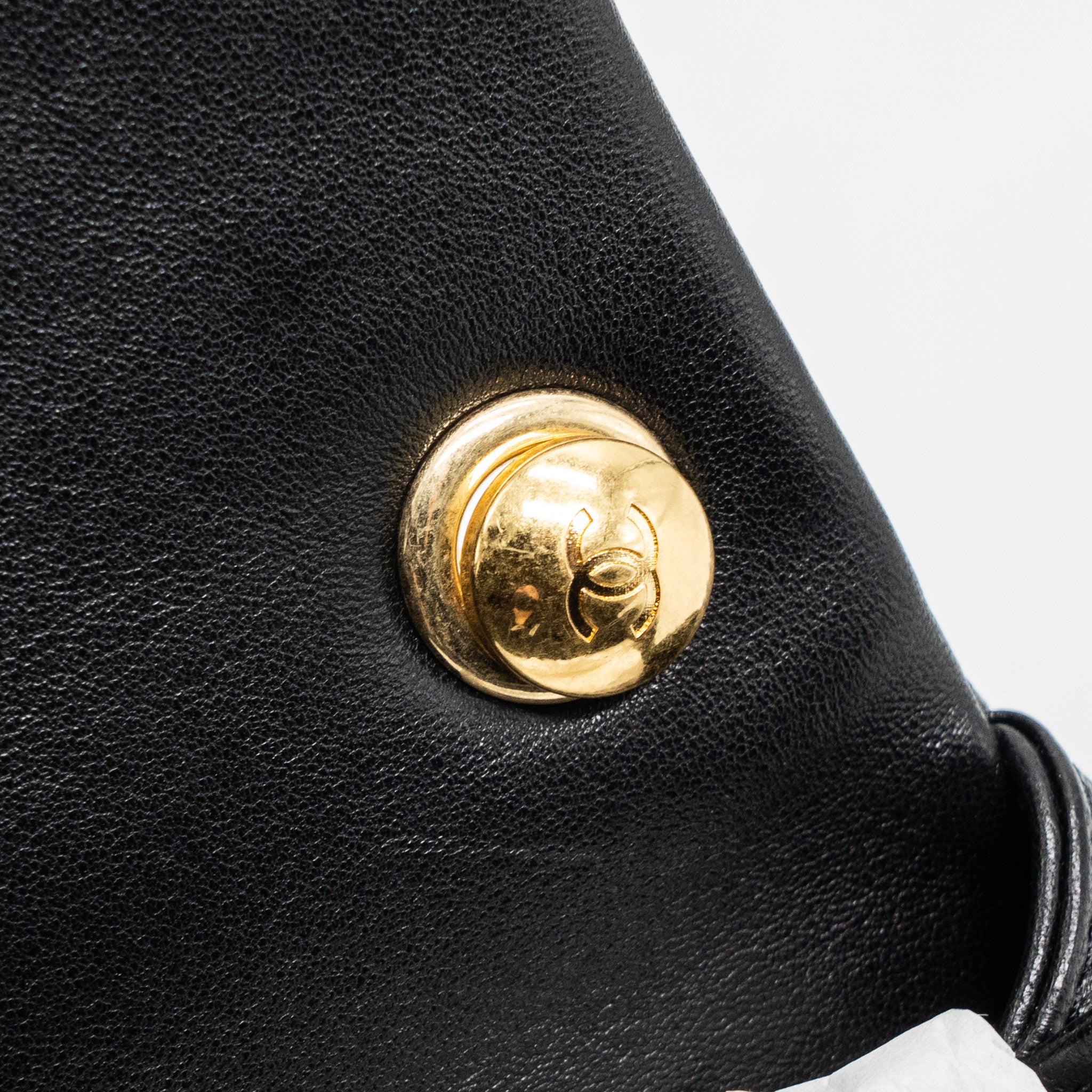 Chanel Round Handle Mini Square Crossbody Bag Lambskin Brushed (Microchip)