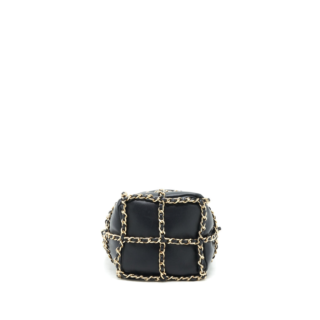 Chanel 21C Bucket Chains Lambskin Black L