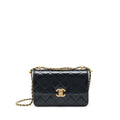 Chanel 21A Gold Crush Flap Bag Calfskin Black