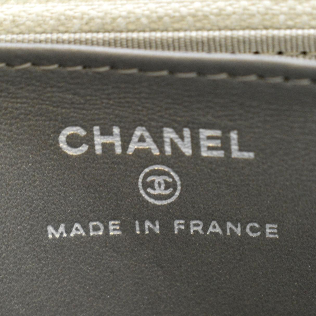 CHANEL Classic 2.55 Reissue Space Charm Quilted Canvas WOC Crossbody Bag Silver