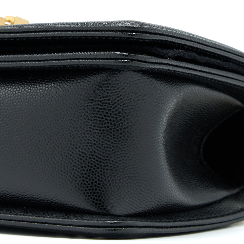 Chanel Small Boy Bag Caviar Black  (Microchip)