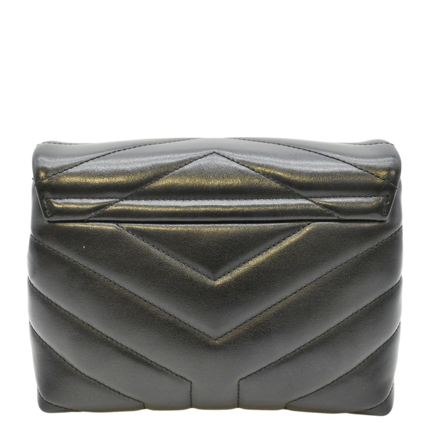 YVES SAINT LAURENT Loulou Toy Matelasse Leather Shoulder Bag Black