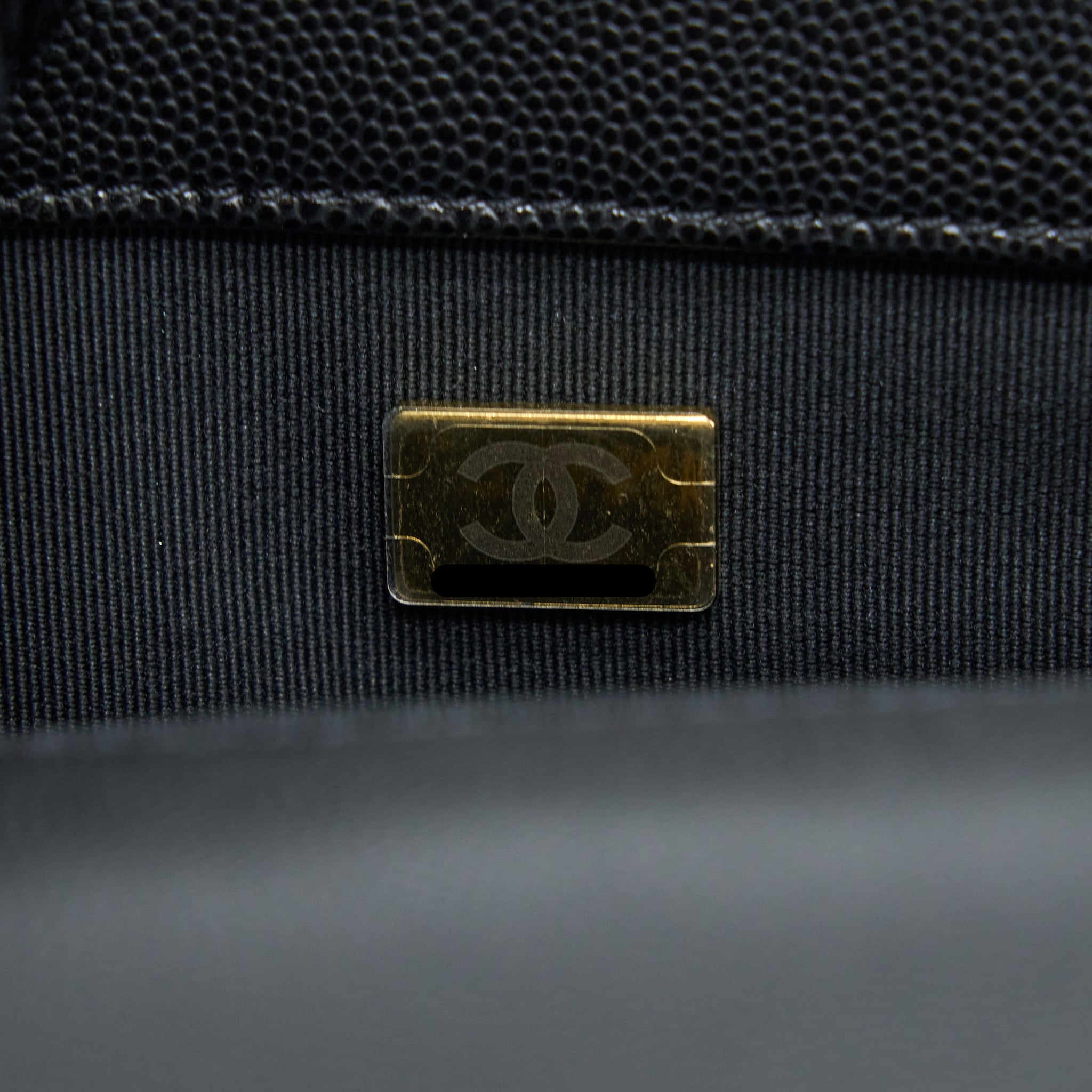 Chanel Small Boy Bag Caviar Black  (Microchip)