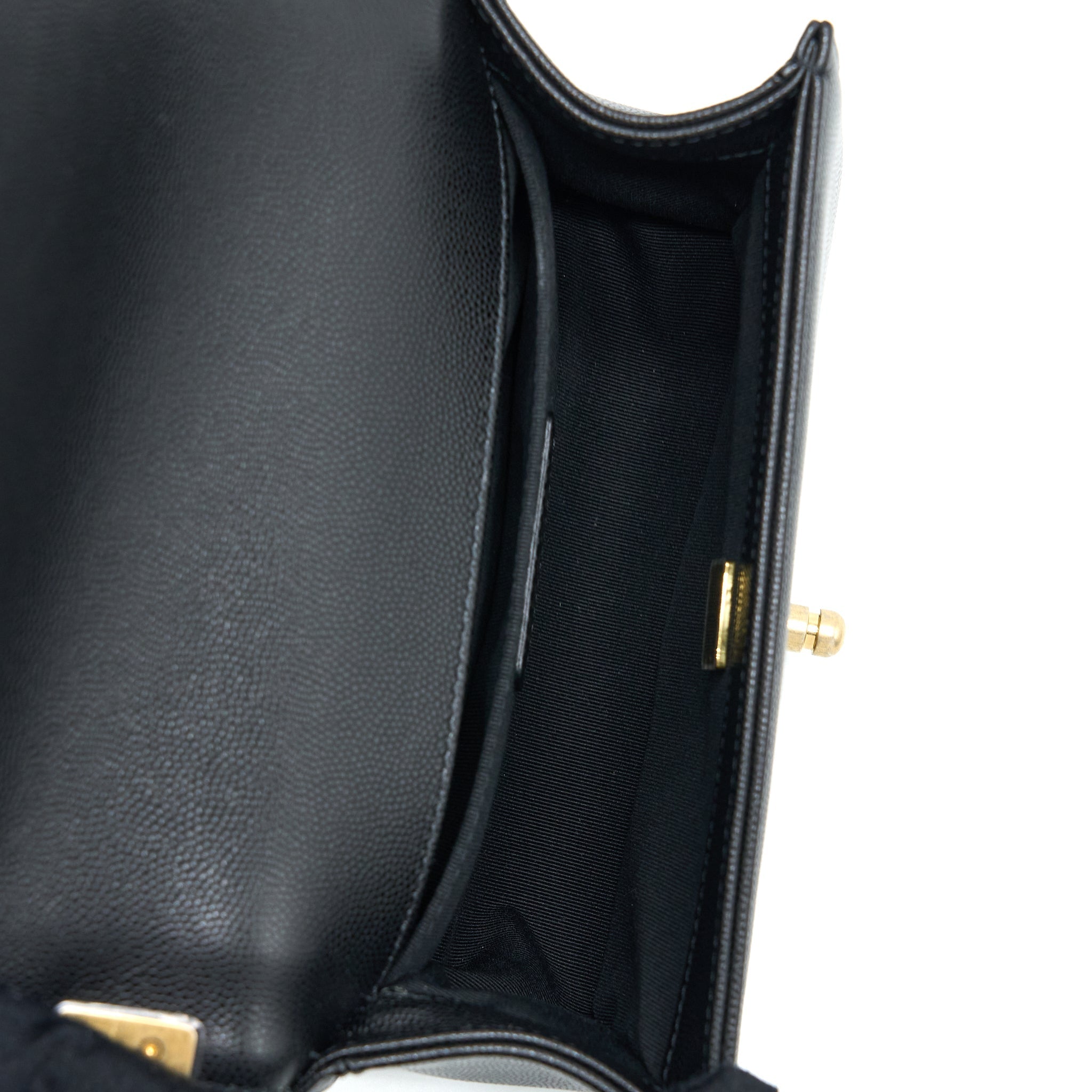 Chanel Small Boy Bag Caviar Black  (Microchip)