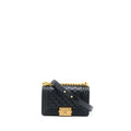 Chanel Small Boy Caviar Black Brushed  (Microchip)