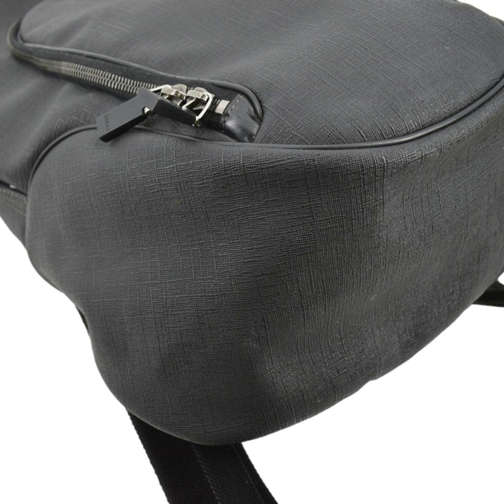 GUCCI Interlocking G Coated Canvas Backpack Black 223705