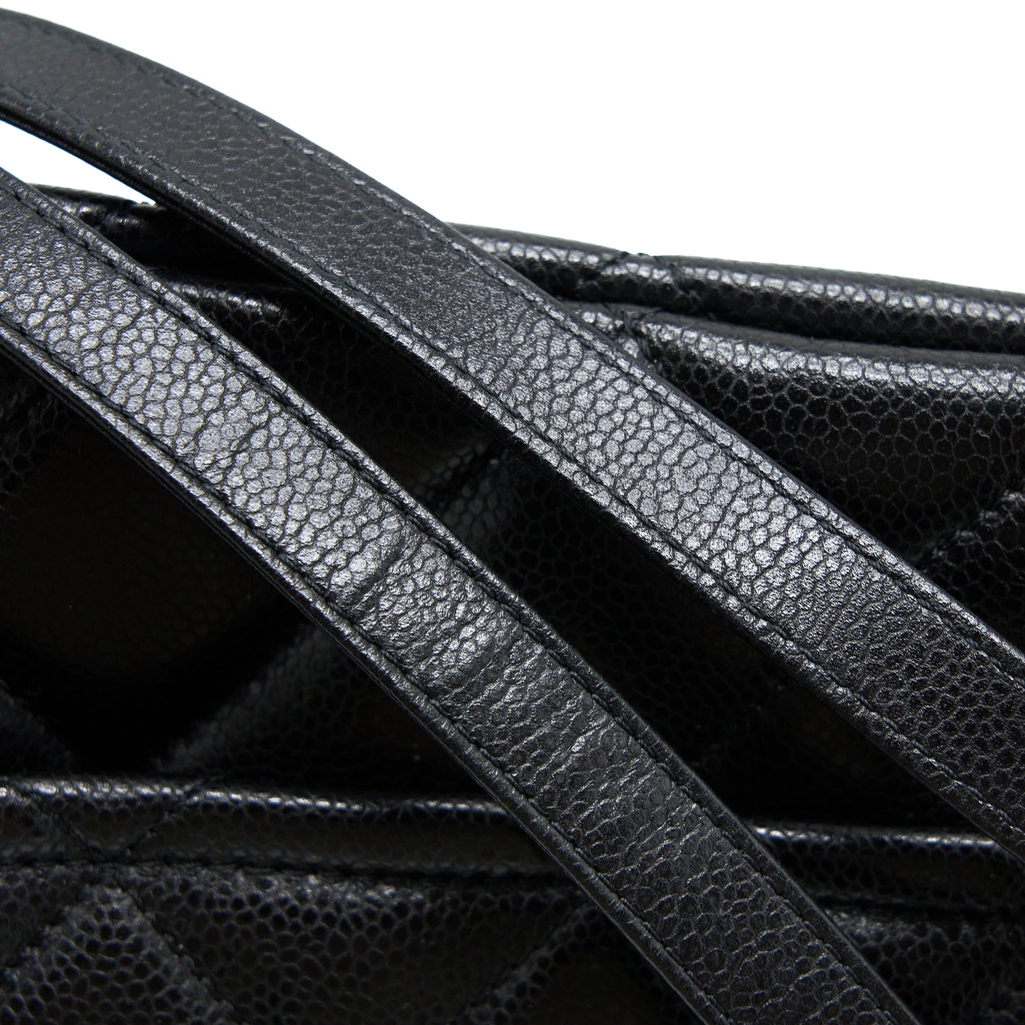 Chanel Matelasse Chain Tote Bag Caviar Black
