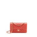Chanel Medium Classic Double Flap Bag Lambskin Coral Brushed