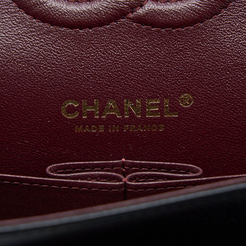 Chanel Medium Classic Double Flap Bag Caviar Black  (Microchip)