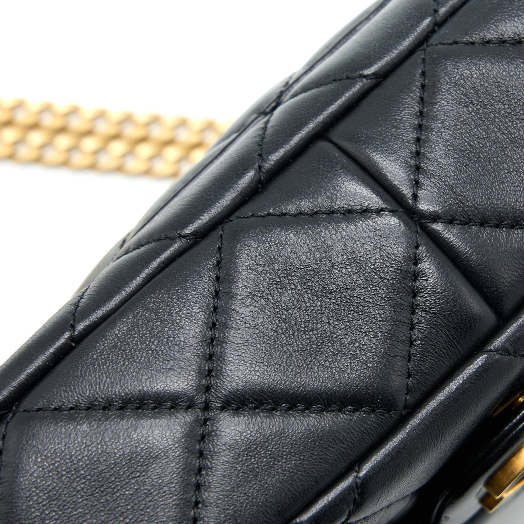 Chanel 22P Enemal Flap Bag Lambskin Black  (Microchip)