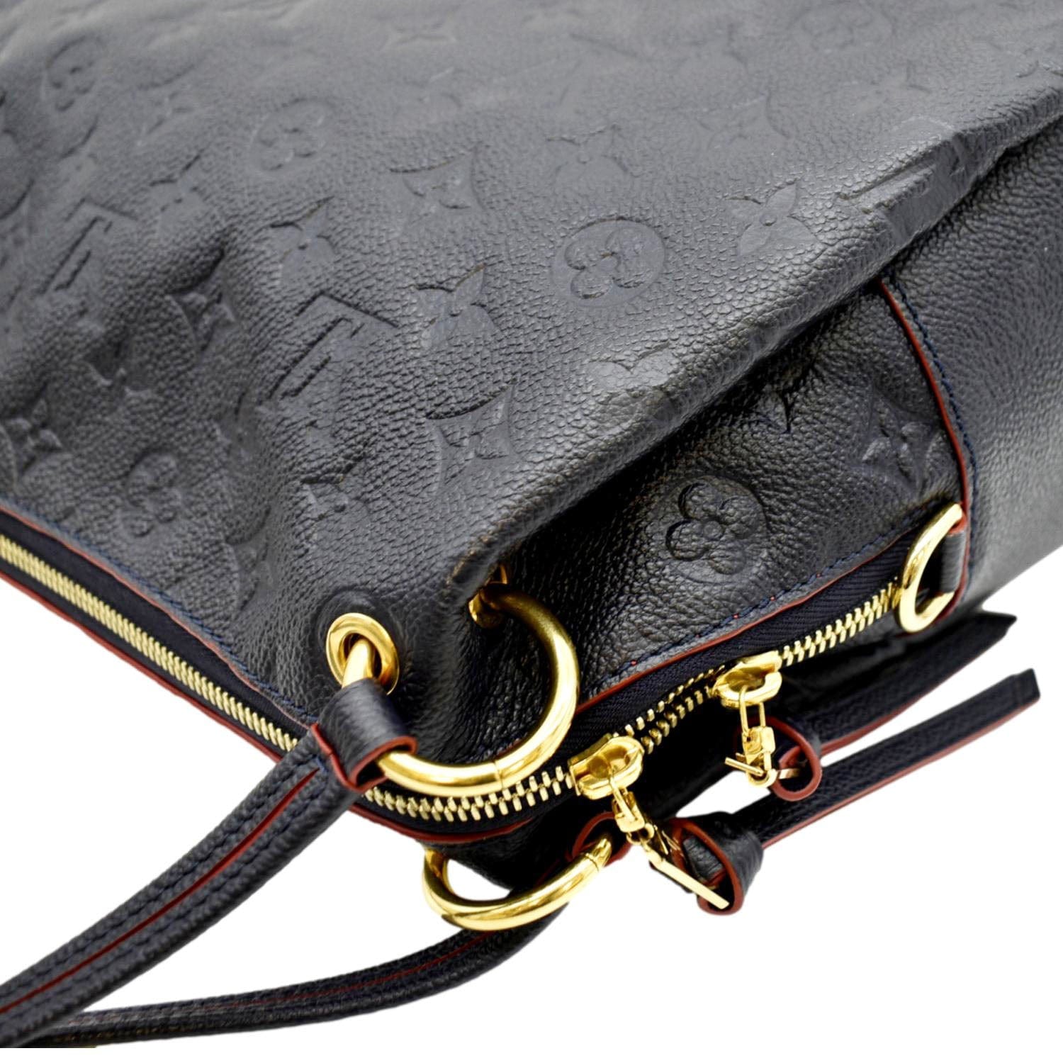 LOUIS VUITTON Ponthieu PM Empreinte Leather Shoulder Bag Navy Blue