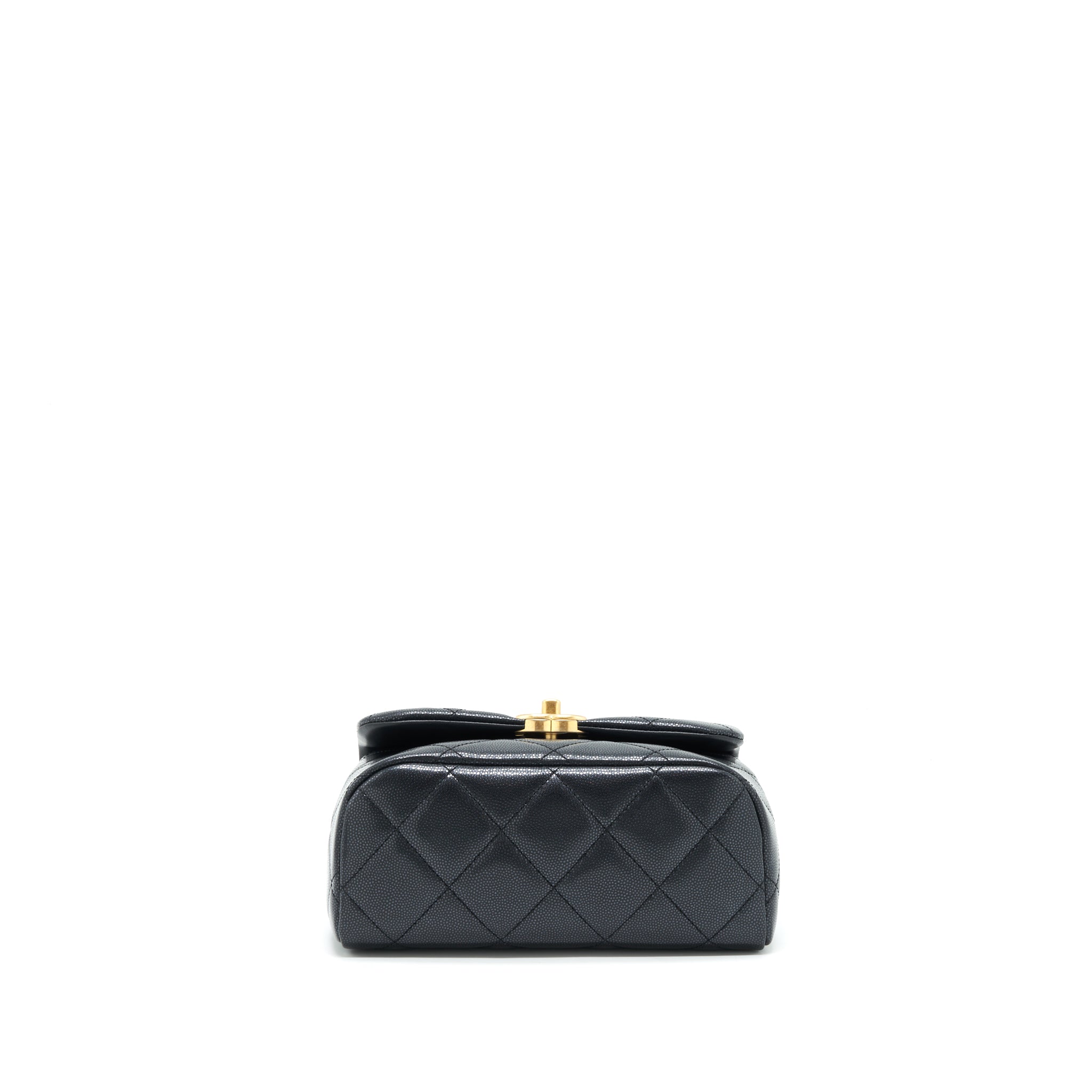 Chanel 22P New Square Flap Bag Caviar Black