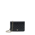 Chanel 22P 2 In 1 Wallet On Chain Caviar Black L