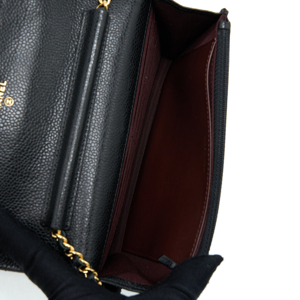 Chanel Classic Wallet On Chain Caviar Black