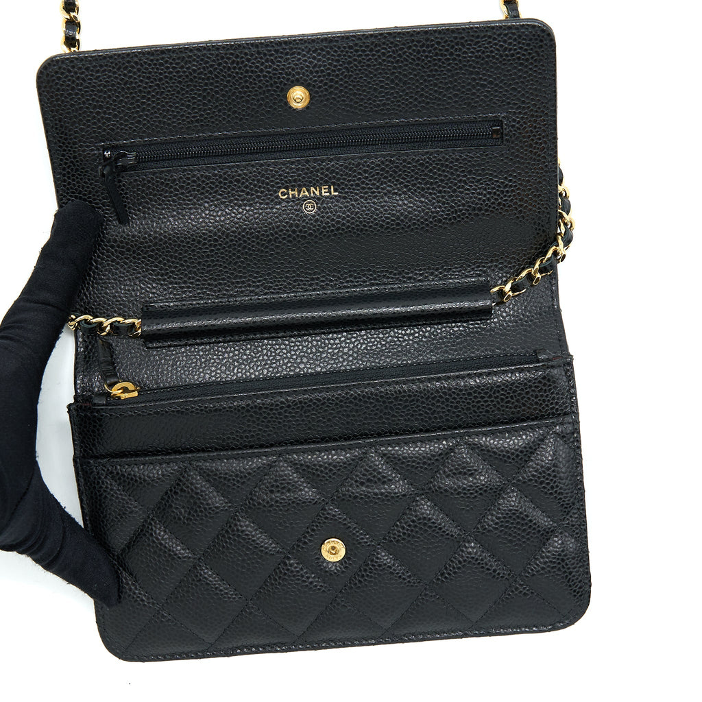 Chanel Classic Wallet On Chain Caviar Black