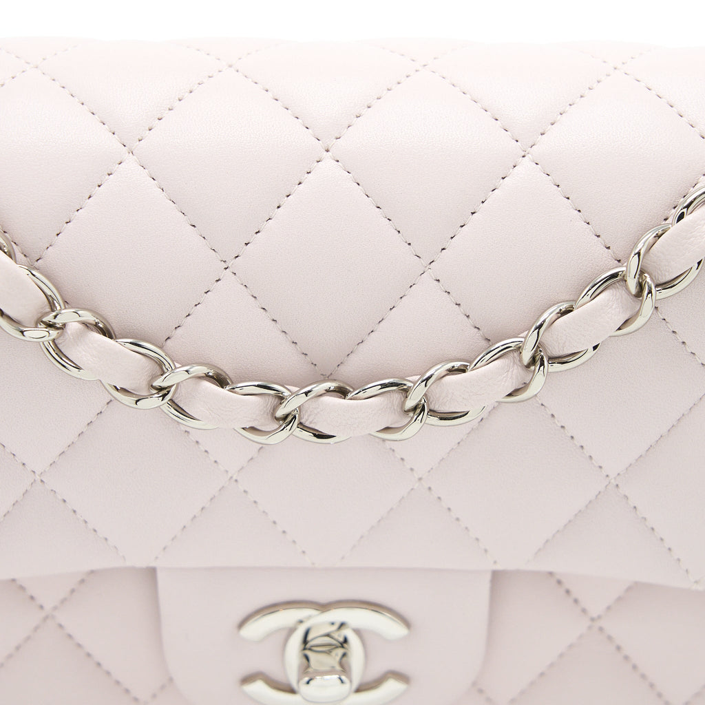 Chanel Small Classic Double Flap Lambskin Light Purple  (Microchip)