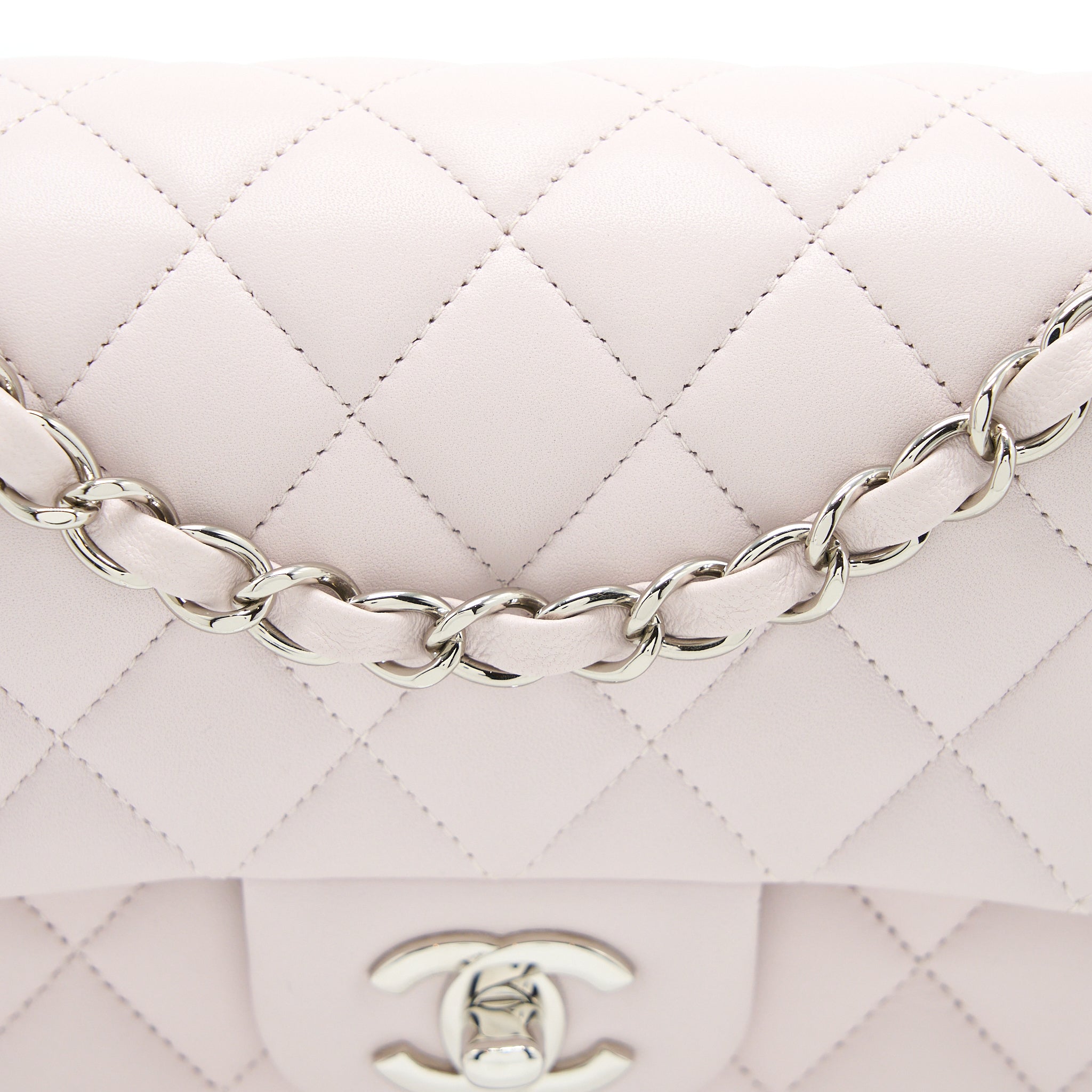 Chanel Small Classic Double Flap Lambskin Light Purple  (Microchip)