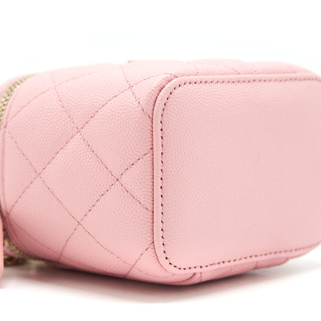 Chanel 22C Mini Vanity With Chain Caviar Pink L