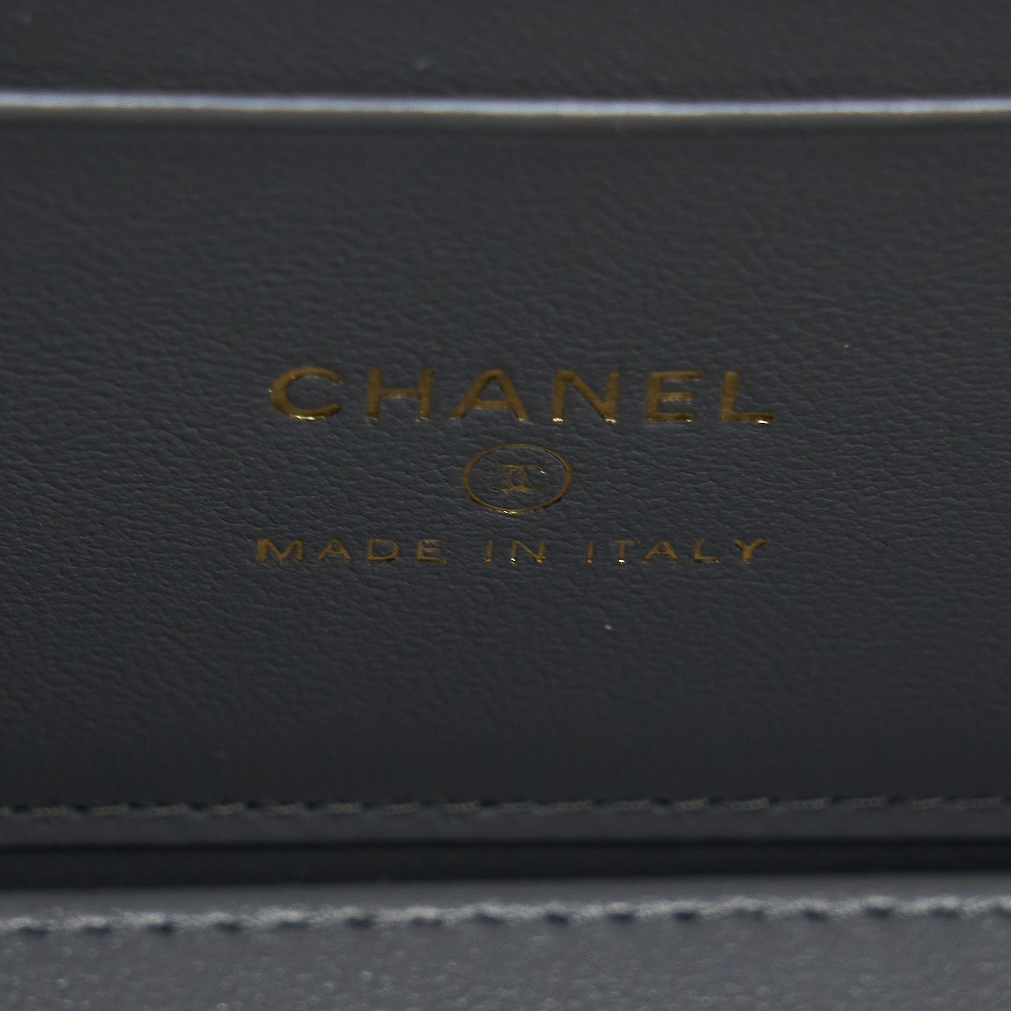 Chanel 22A Top Handle Long Vanity With Chain Lambskin Grey L