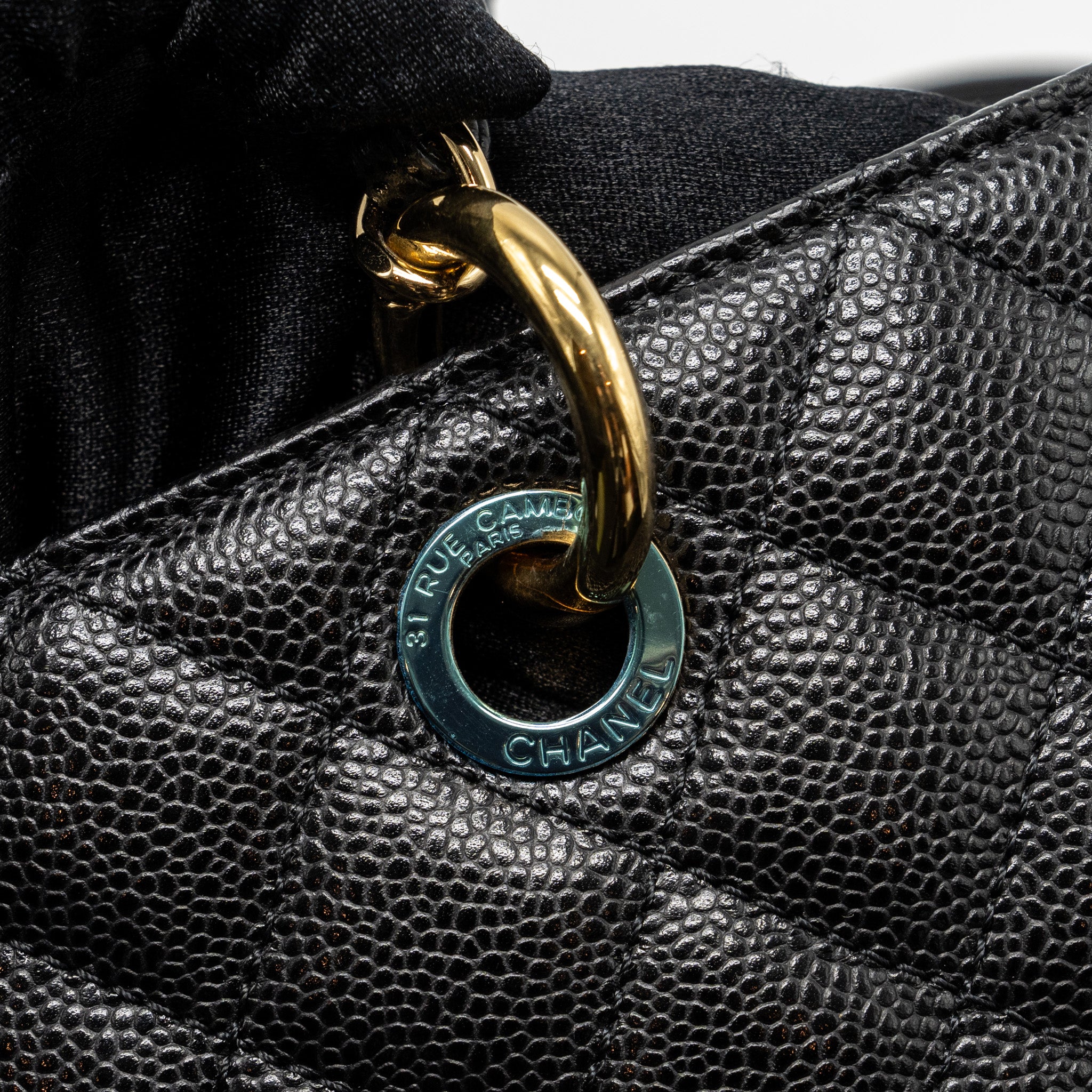 Chanel Grand Shopping Tote Bag Caviar Black