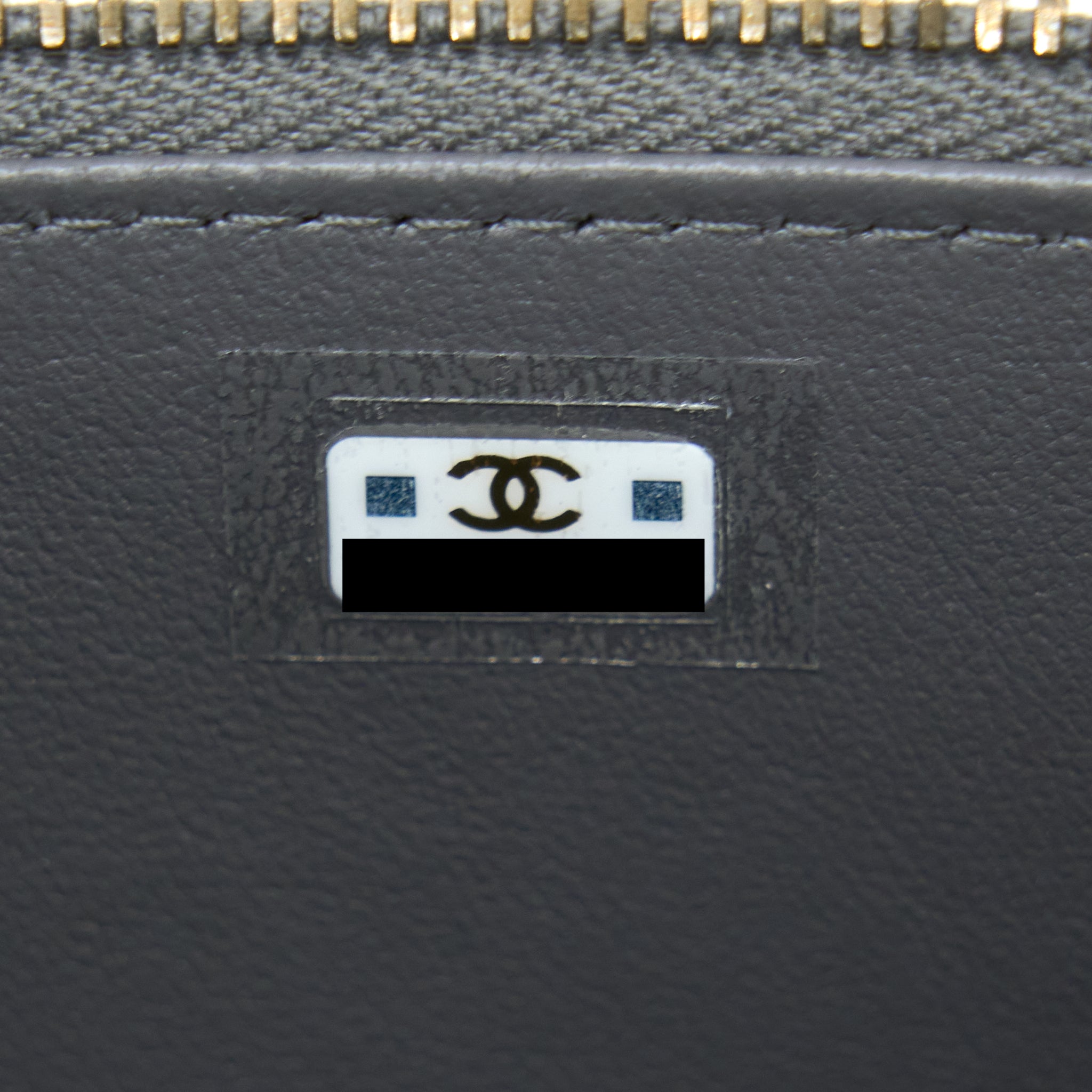 Chanel 22A Top Handle Long Vanity With Chain Lambskin Grey L