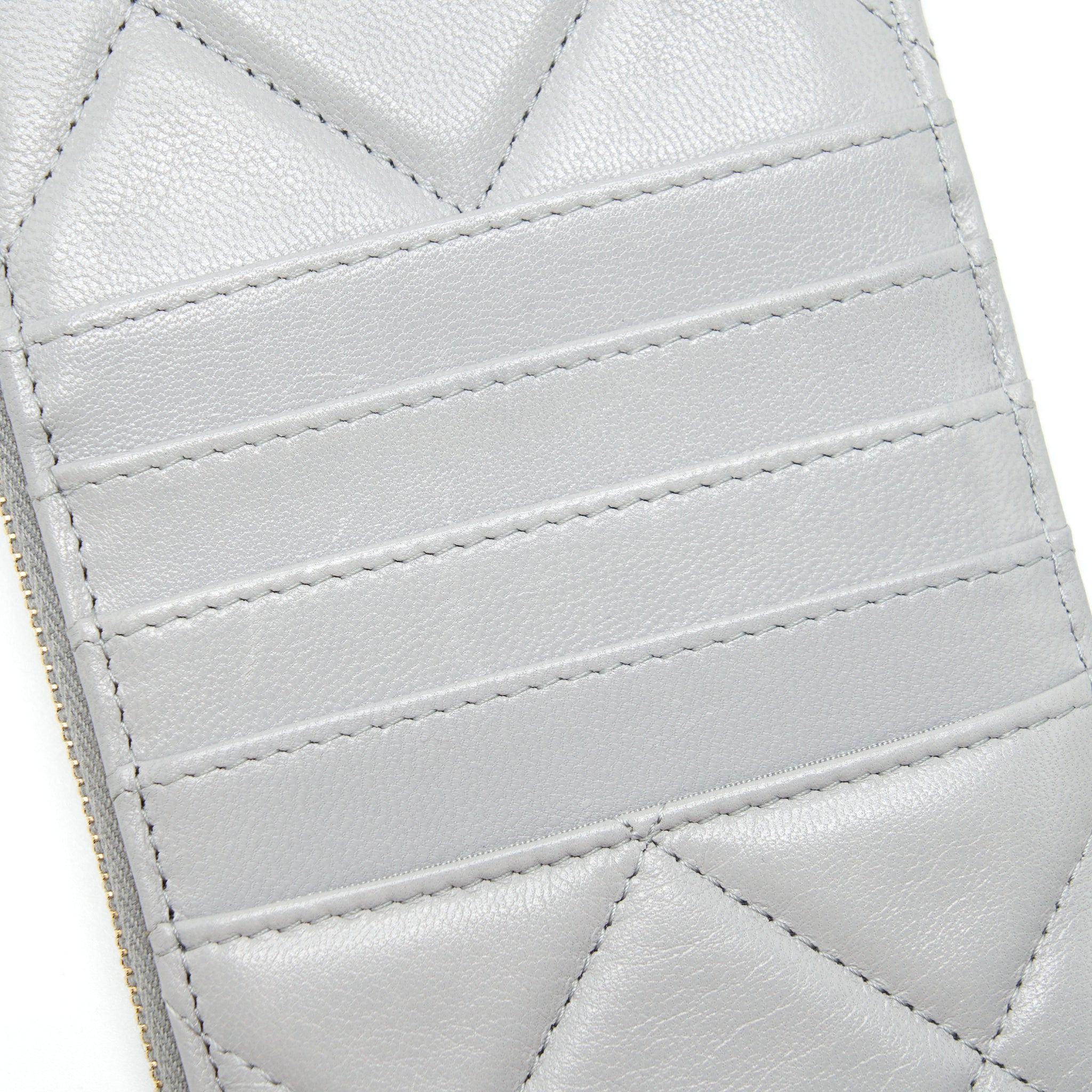 Chanel 19 Phone And Card Holder Small pouch Lambskin Grey