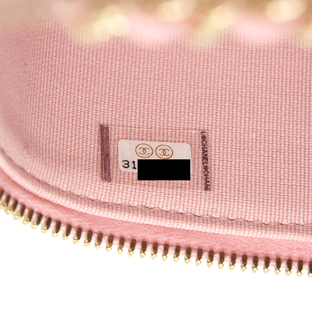 Chanel 22C Mini vanity with chain Caviar Pink L