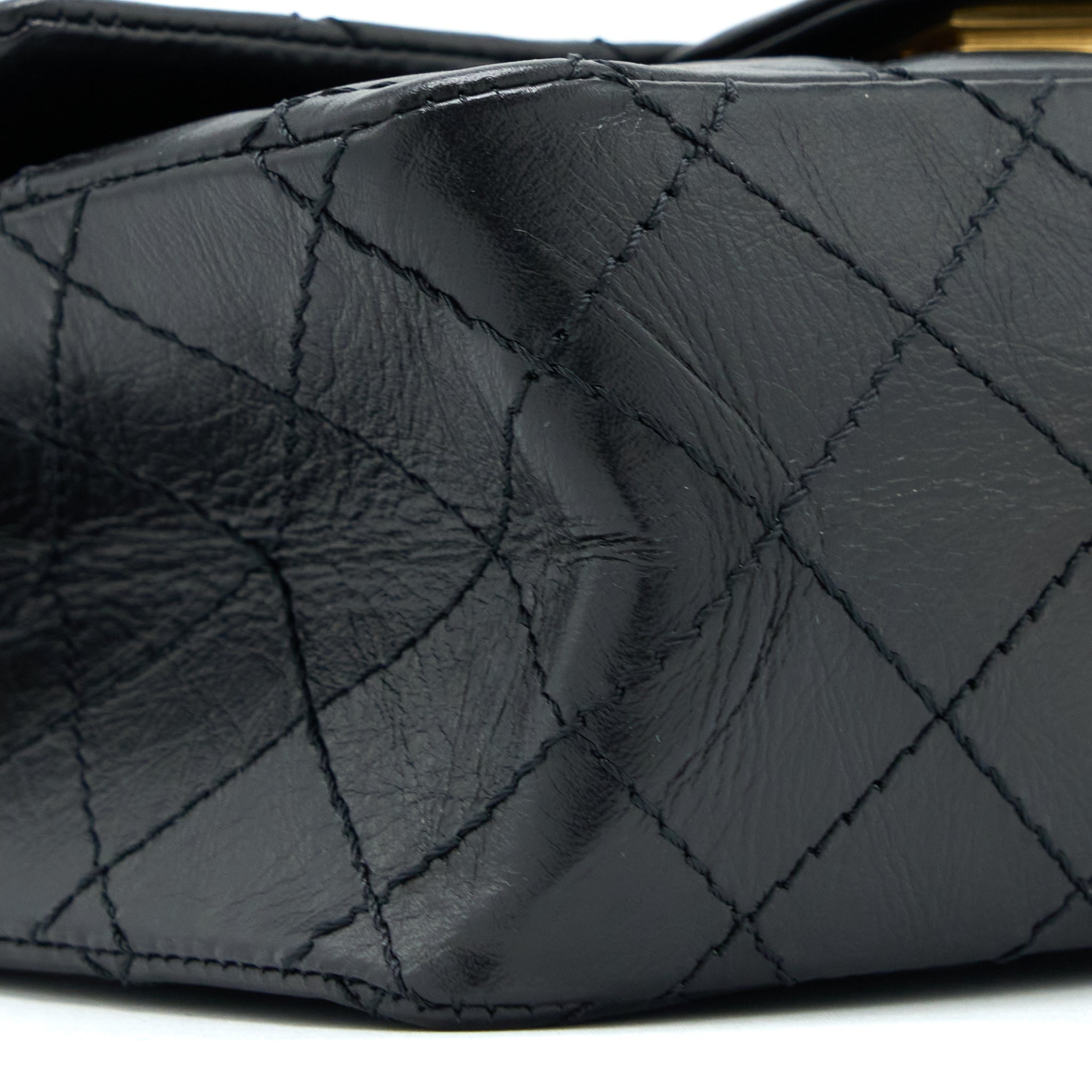 Chanel Mini 2.55 Reissue Flap Bag Aged Calfskin Black Brushed  (Microchip)