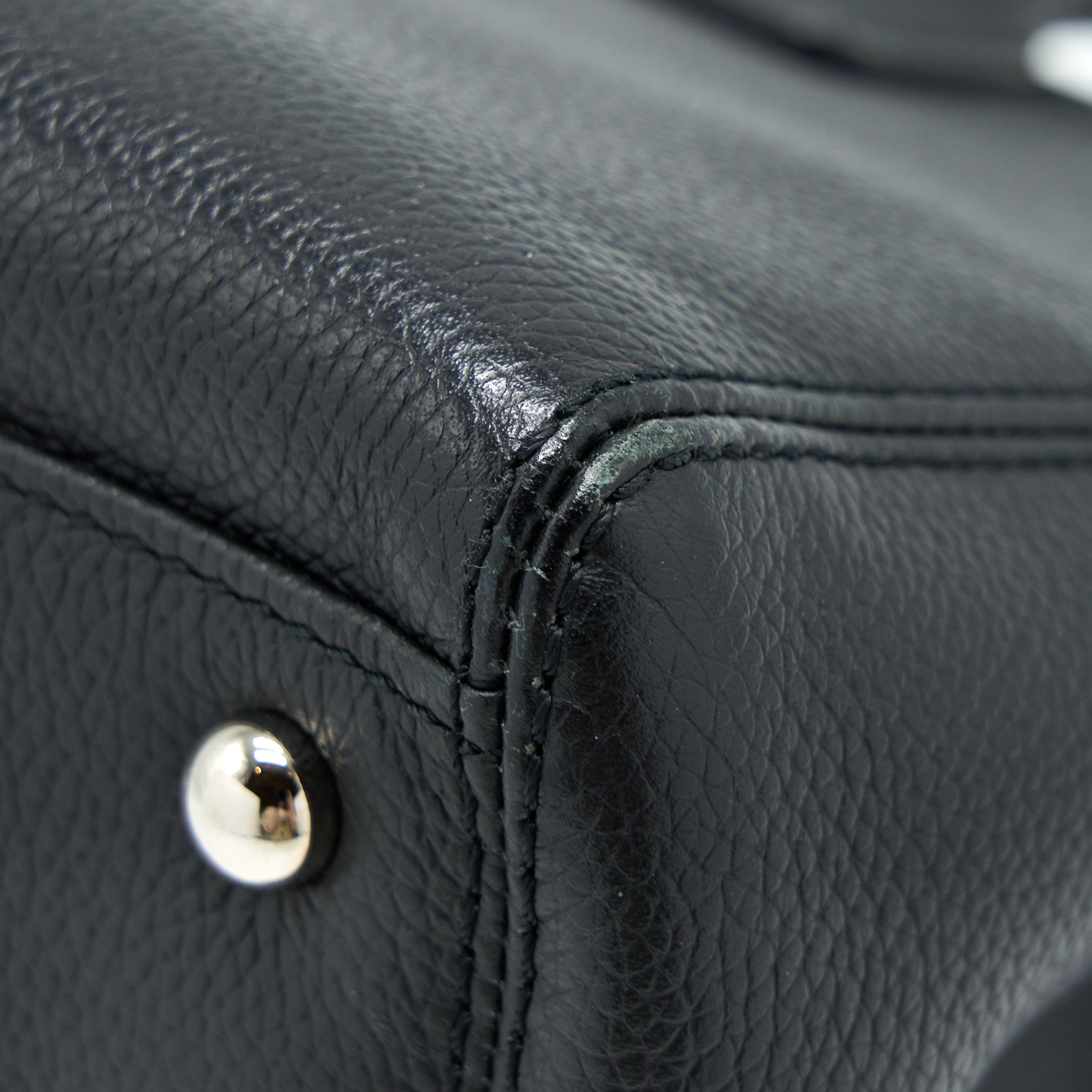 Chanel Cerf Tote Bag Grained Calfskin Black