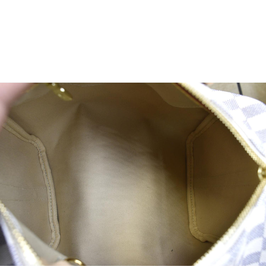 LOUIS VUITTON Speedy 25 Bandouliere Damier Azur Shoulder Bag White