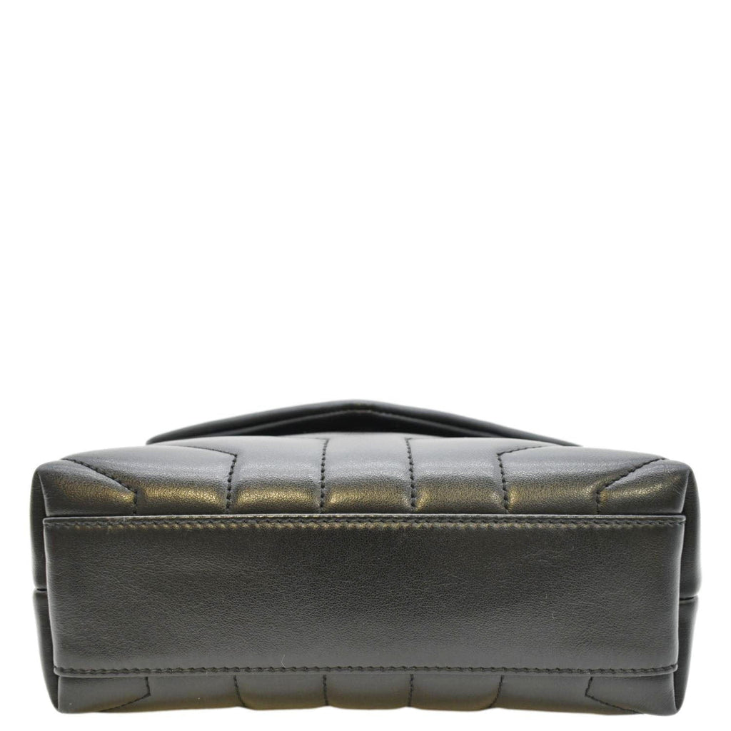 YVES SAINT LAURENT Loulou Toy Matelasse Leather Shoulder Bag Black