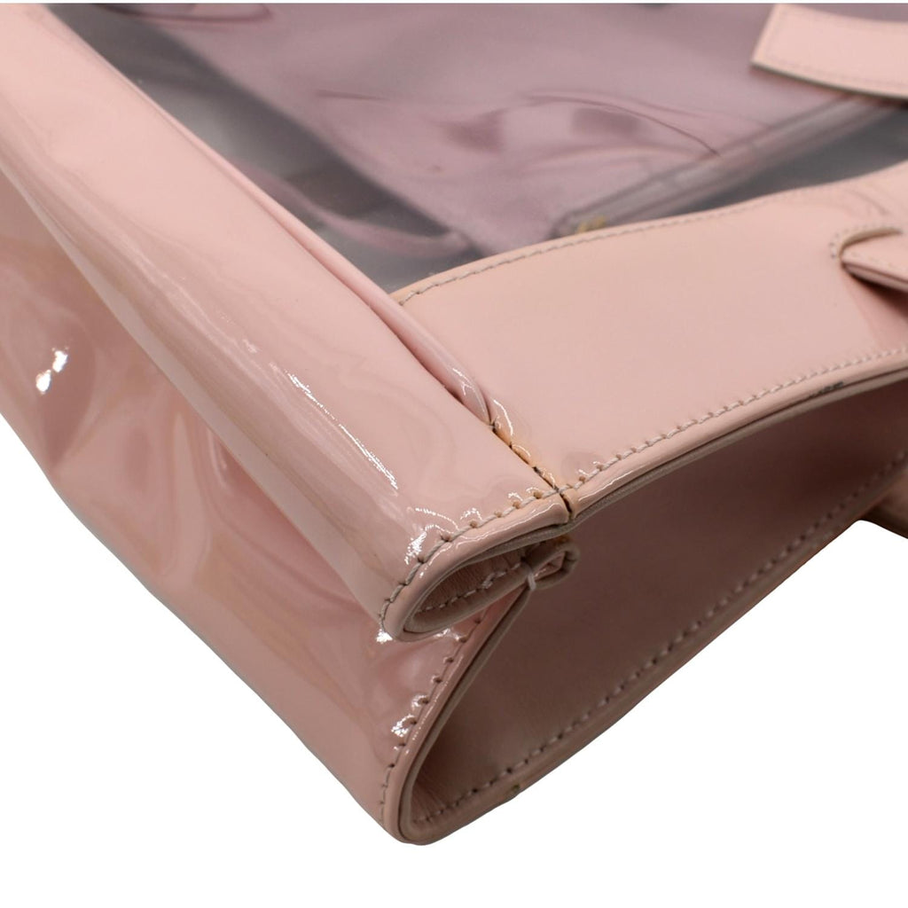 Chanel  Coco Logo PVC Vinyl Tote Shoulder Bag Light Pink