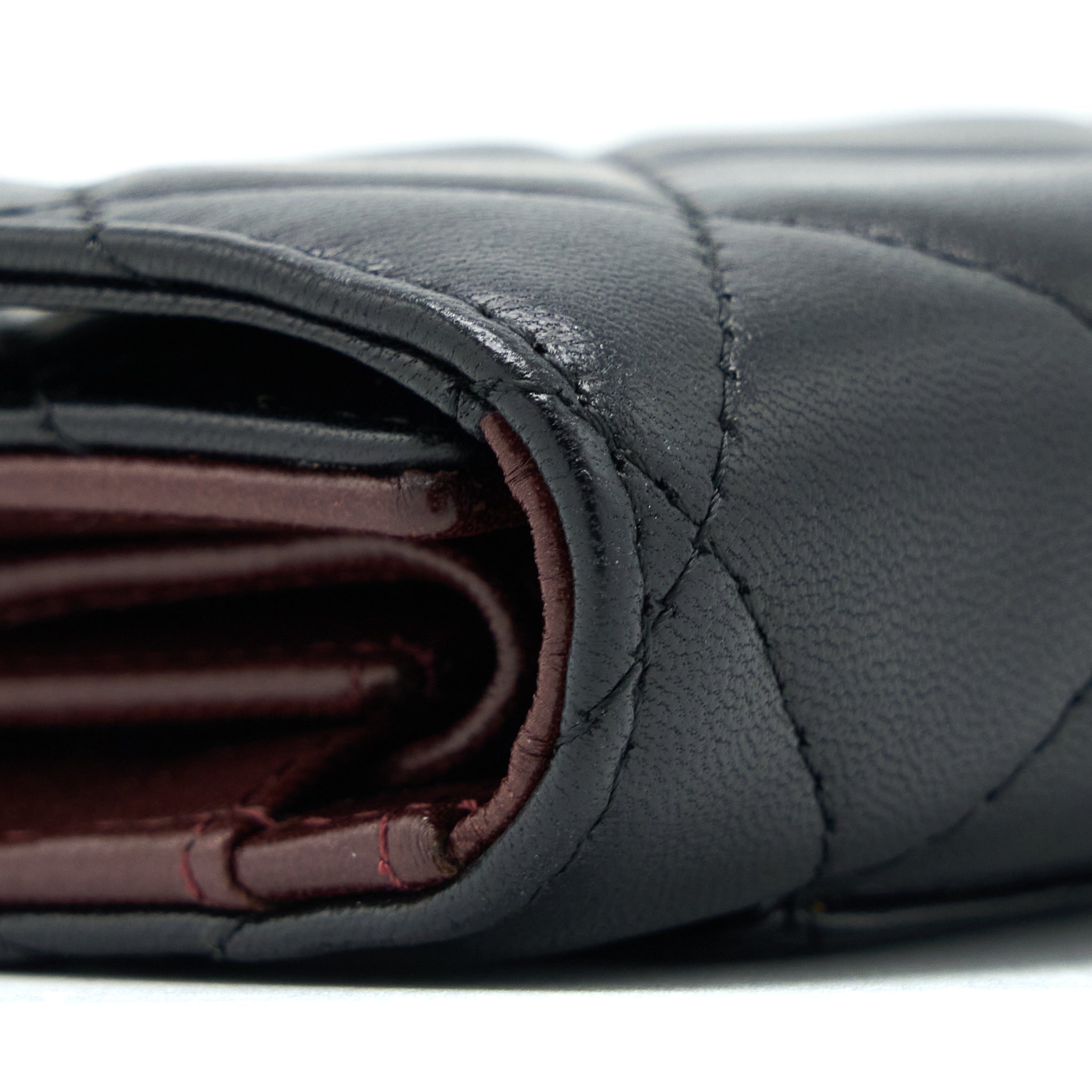 Chanel Long Flap Wallet Lambskin Black