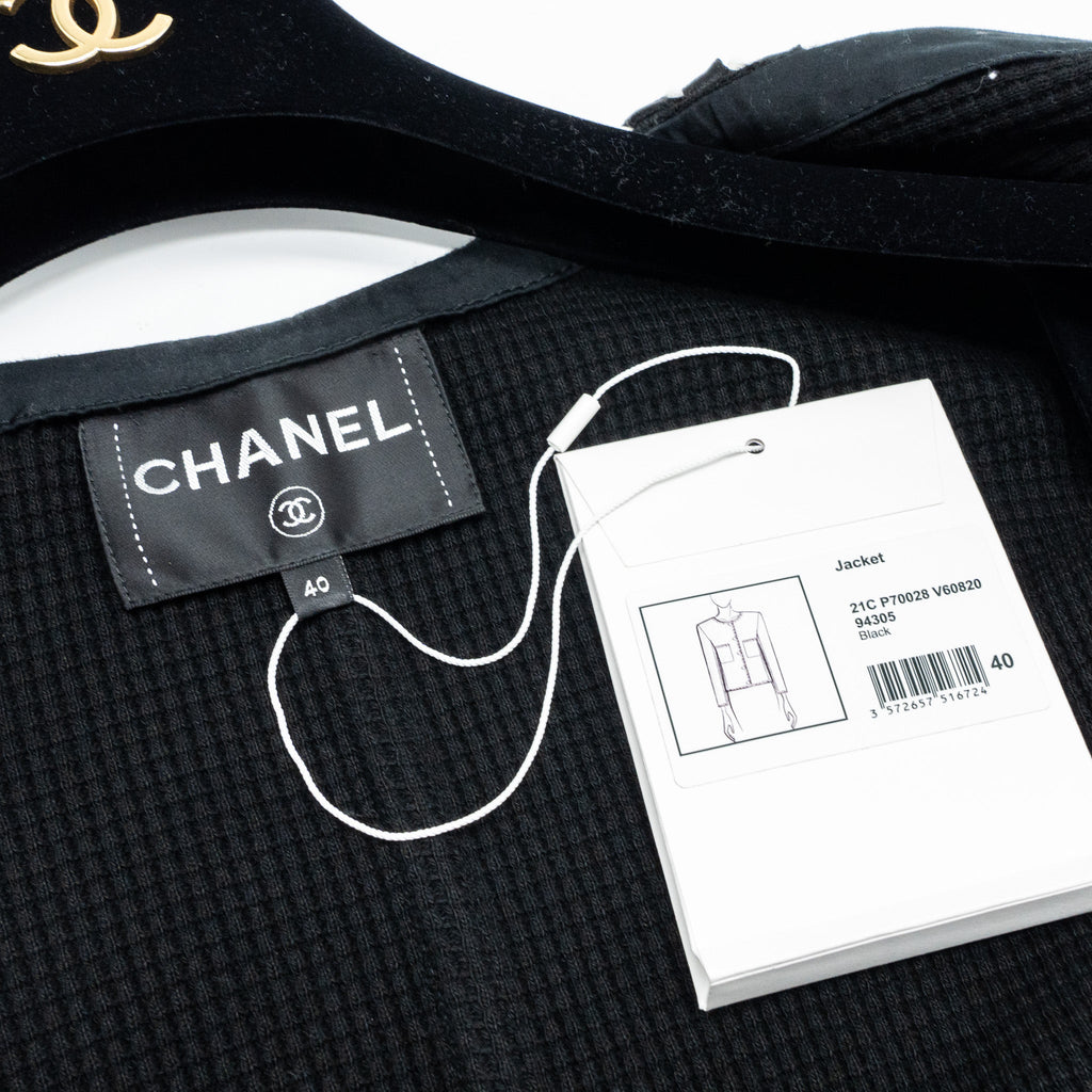 Chanel size 40 21C Jacket cotton Black