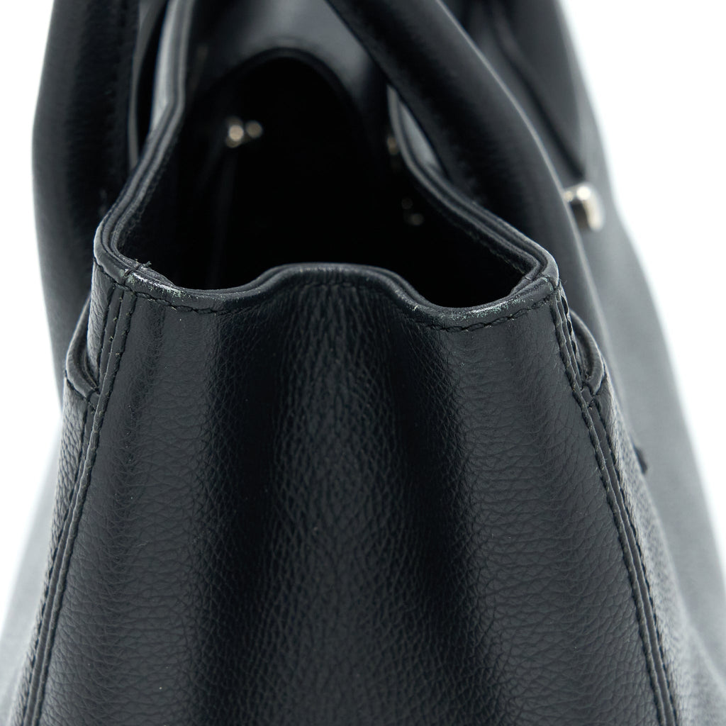 Chanel Cerf Tote Bag Grained Calfskin Black