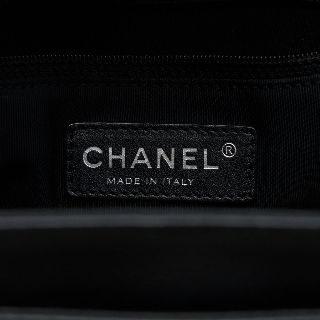 Chanel Cerf Tote Bag Grained Calfskin Black