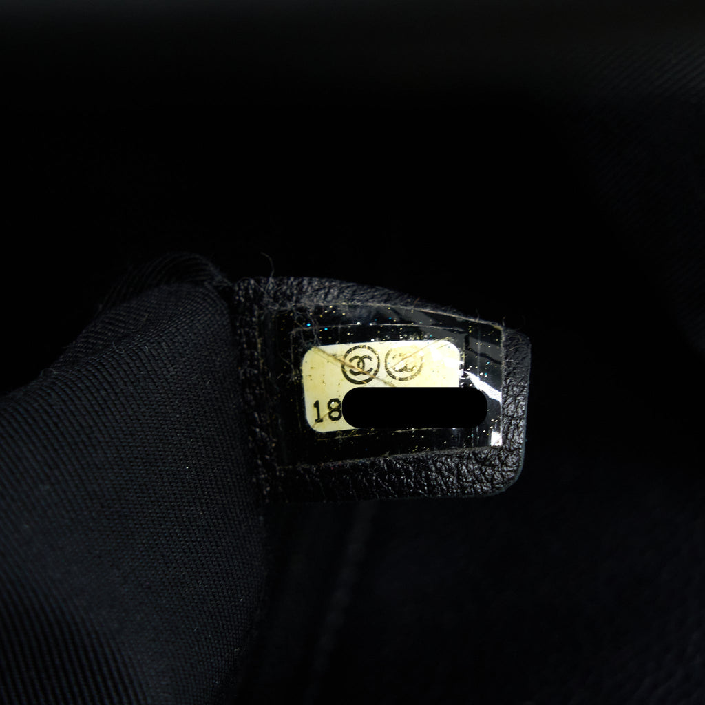 Chanel Cerf Tote Bag Grained Calfskin Black