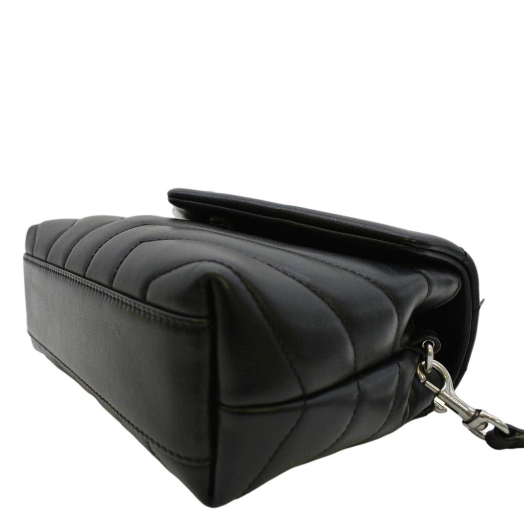 YVES SAINT LAURENT Loulou Toy Matelasse Leather Shoulder Bag Black