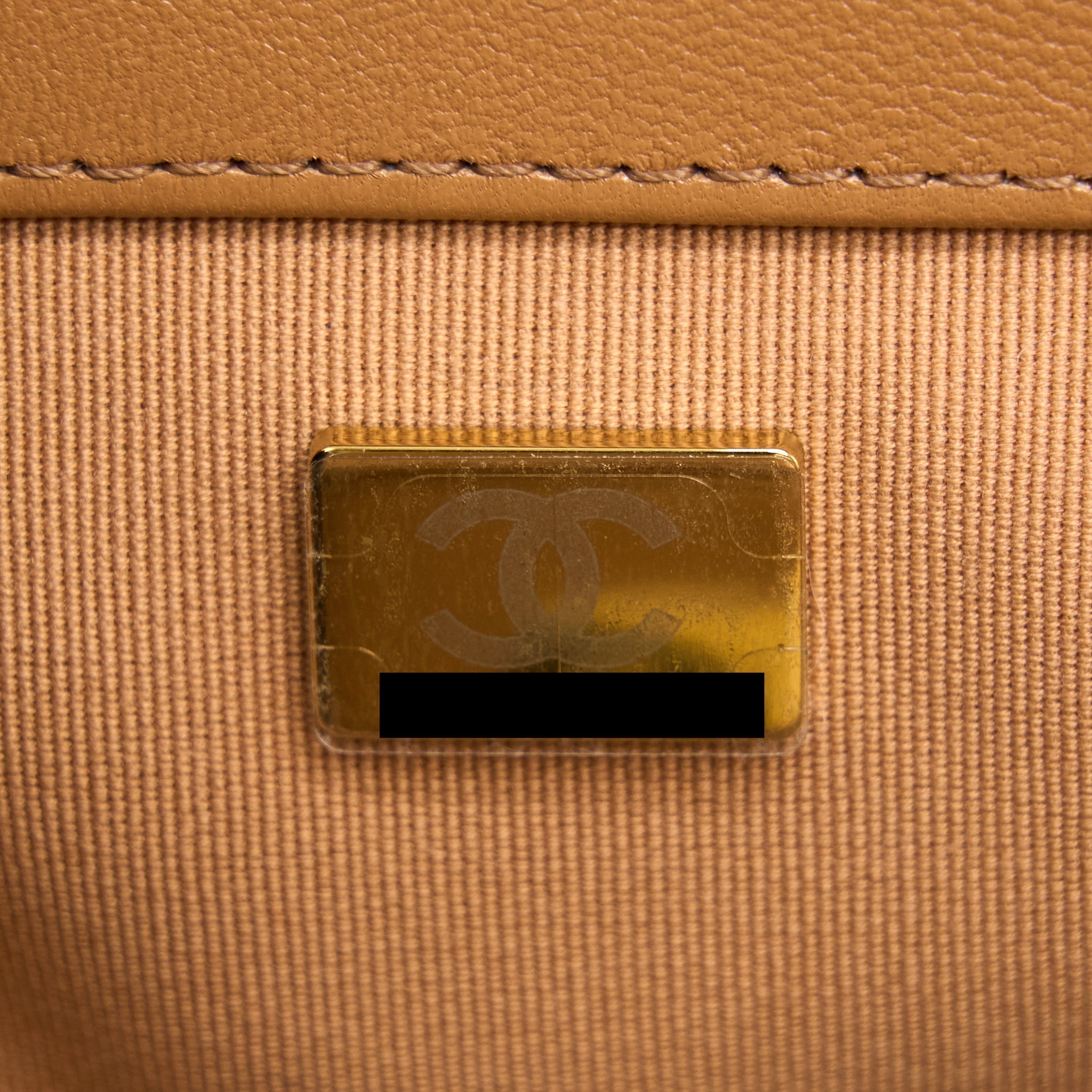 Chanel 22A Small 19 Bag Lambskin Caramel  (Microchip)