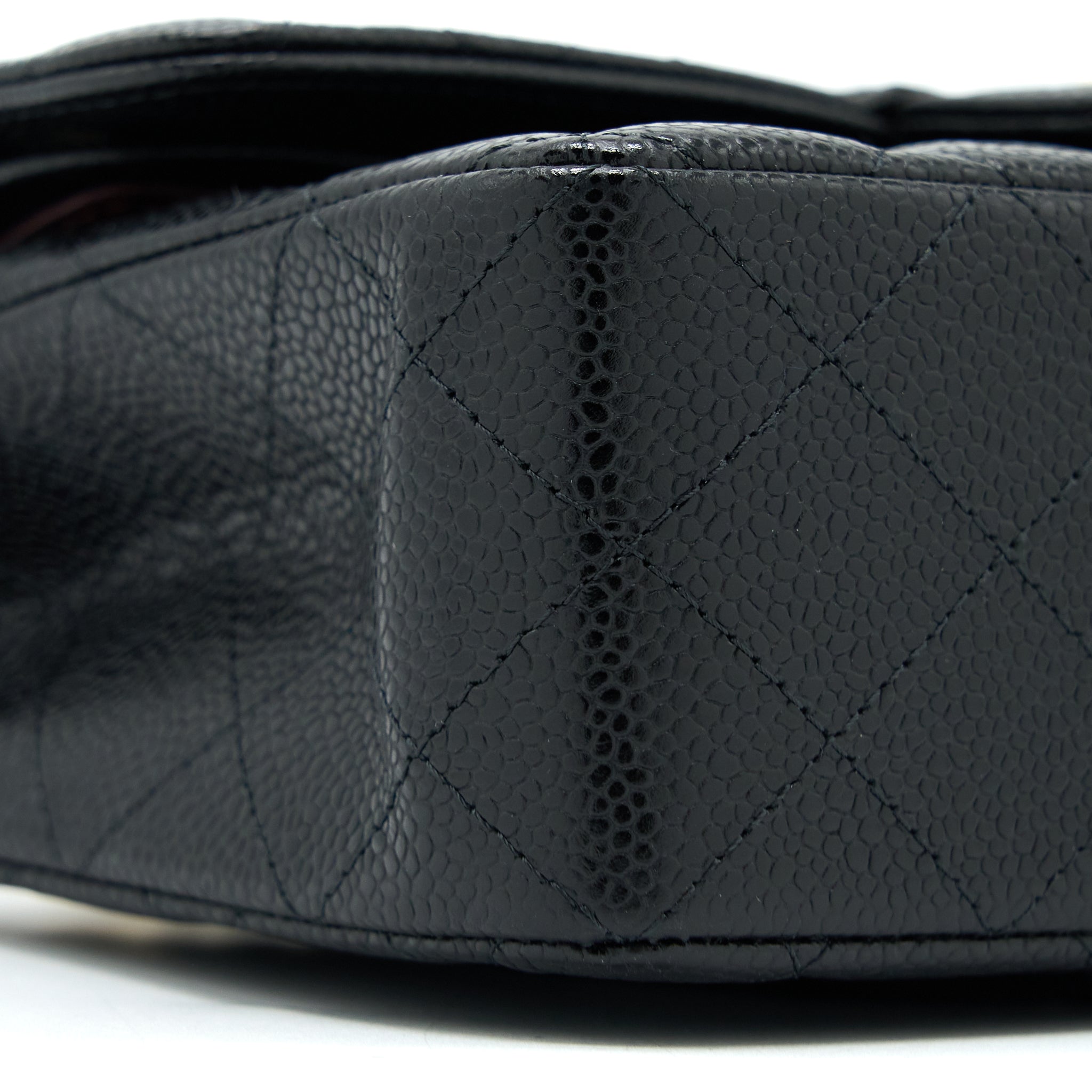 Chanel Small Classic Double Flap Bag Caviar Black  (Microchip)