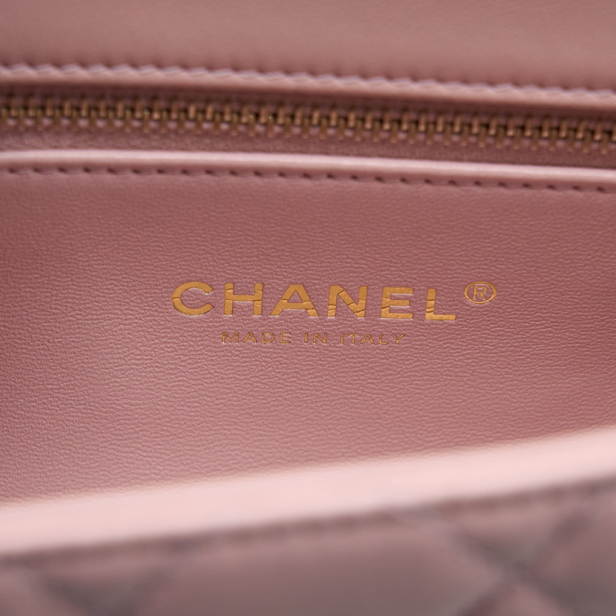 Chanel 22B Small Flap Bag With Gem Chain Lambskin Pink  (Microchip)