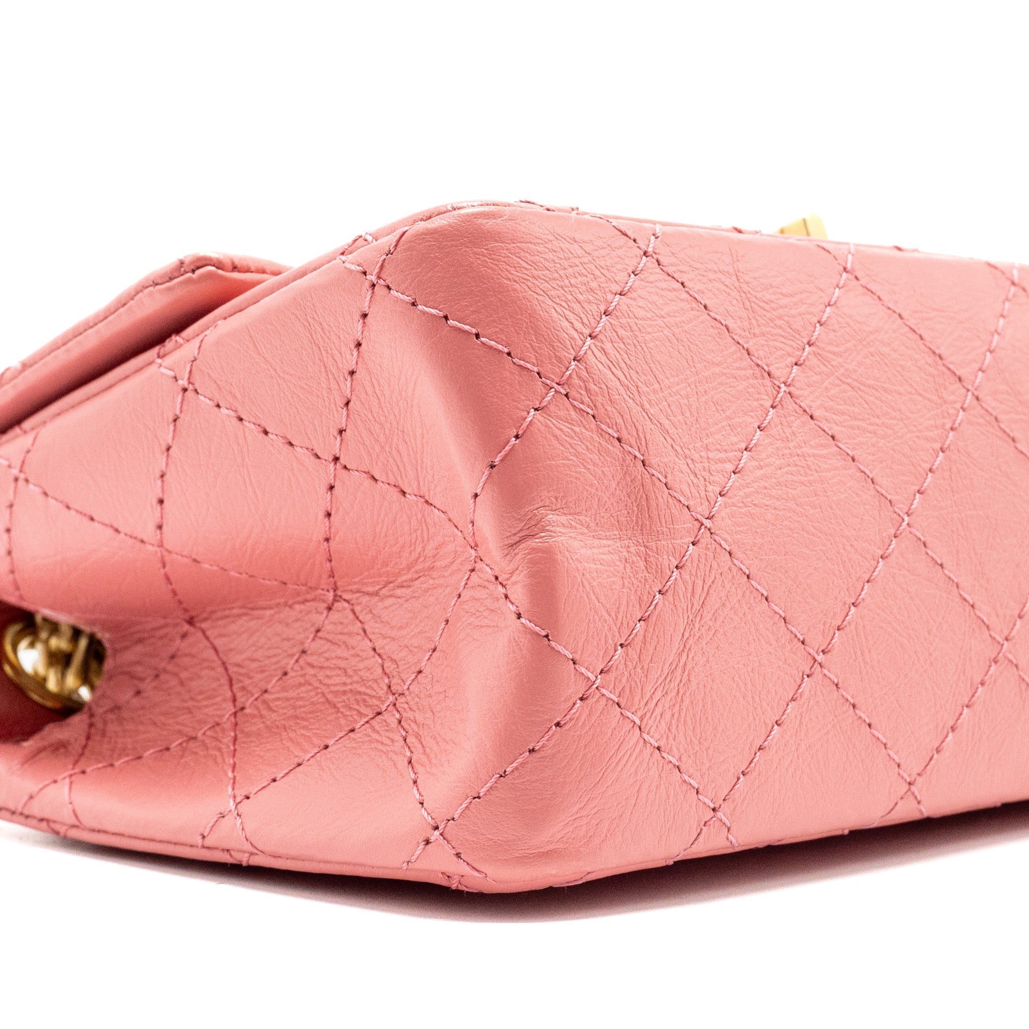 Chanel Mini 2.55 Reissue flap bag calfskin pink
