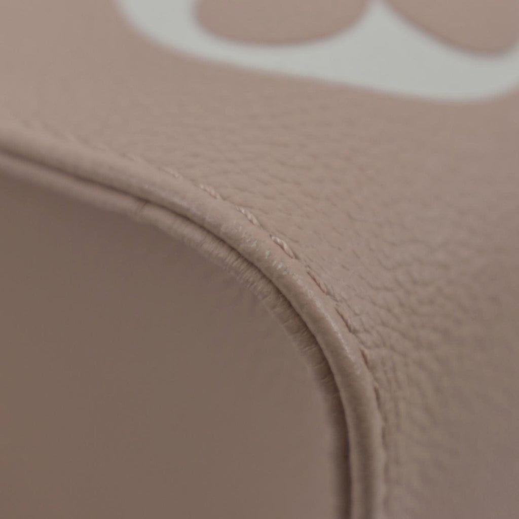 LOUIS VUITTON Onthego MM Giant Monogram Empreinte Leather Tote Shoulder Bag Rose Trianon