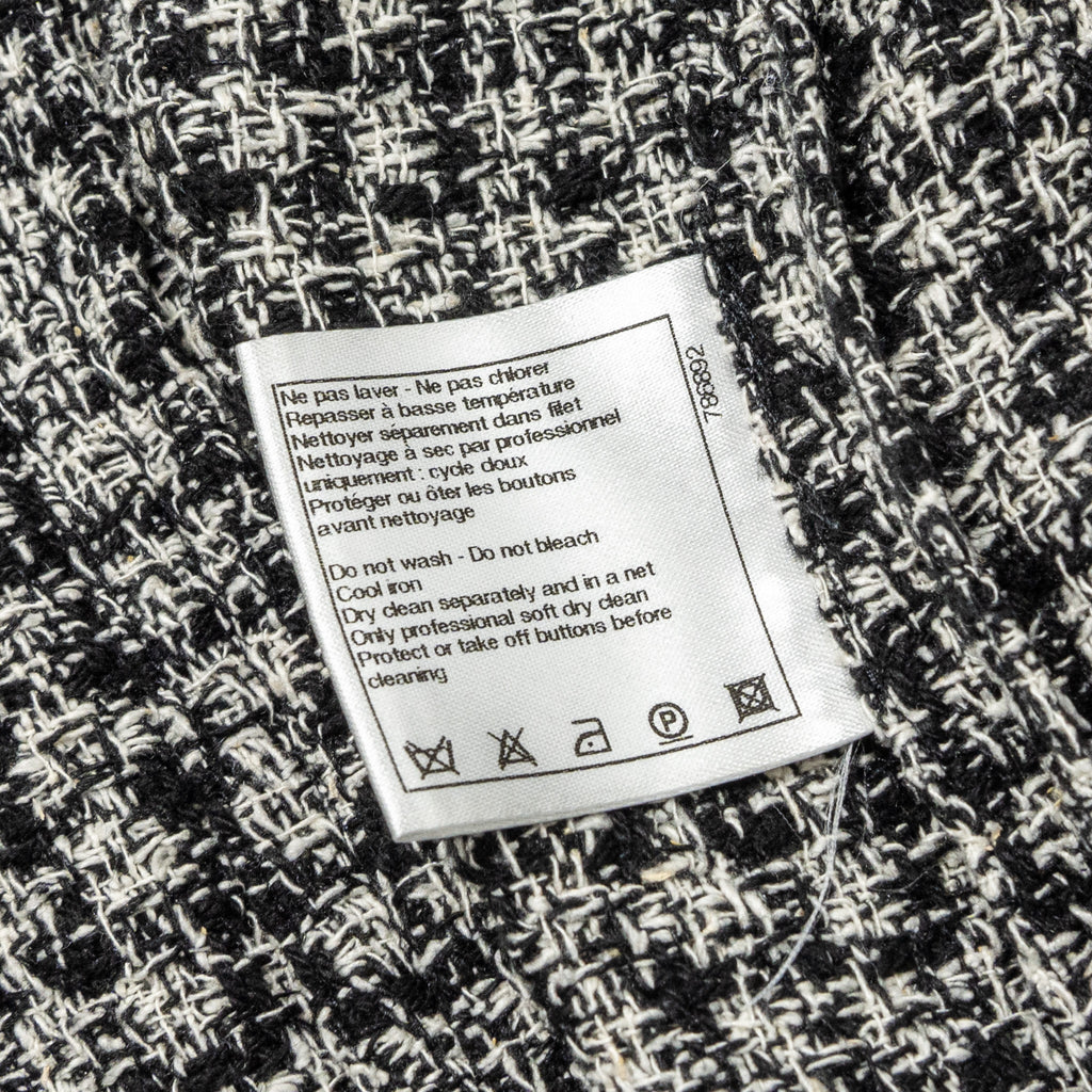 Chanel Size 38 09p Tweed Jacket Black/White