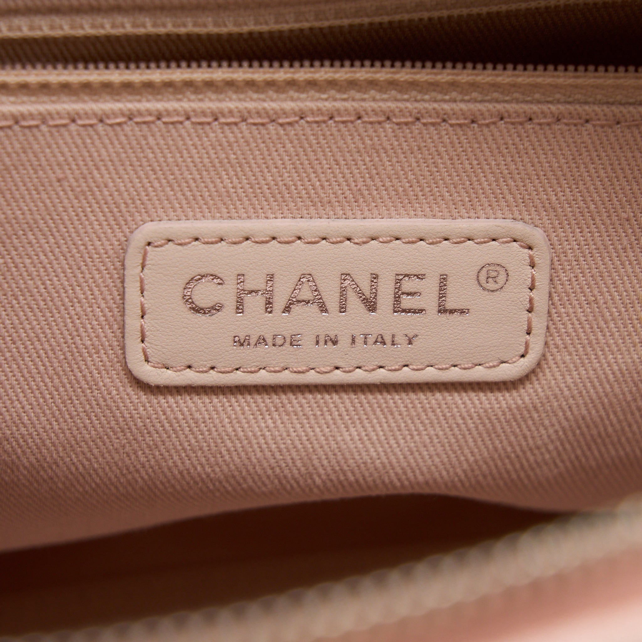 Chanel Deauville Bowling Bag Canvas/Leather Light Pink